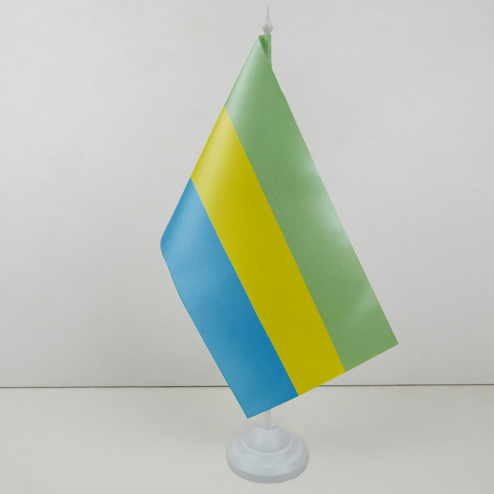 Прапорець Габону на пластиковій підставці Прапорець Габону на пластиковій підставці